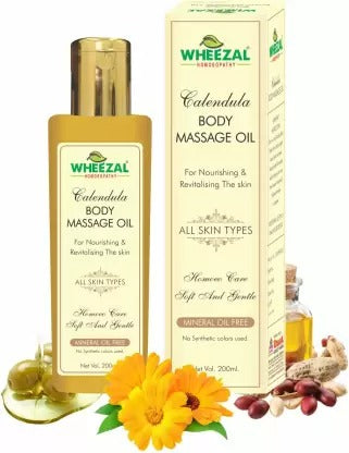 Wheezal Calendula Body Massage Oil - BUDEN