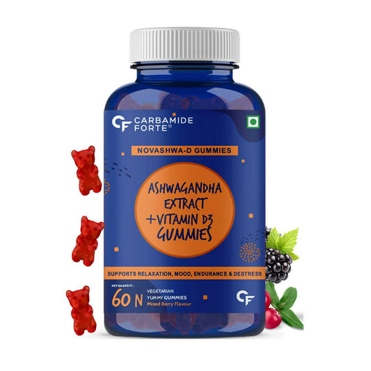 Carbamide Forte Ashwagandha Gummies with Vitamin D - Mixed Berry Flavor - usa canada australia